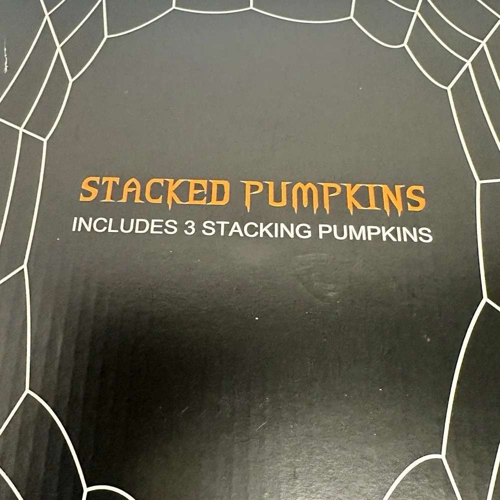 Pink Stacked Jack O Lantern Pumpkins Halloween Decor 23